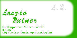 laszlo mulner business card