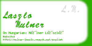 laszlo mulner business card